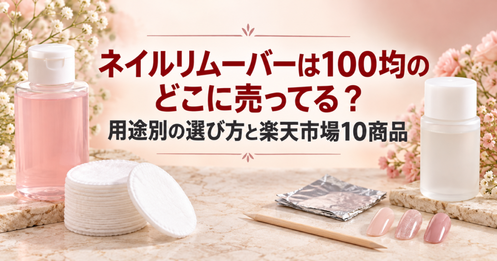 ネイルリムーバーの選び方と楽天市場10商品