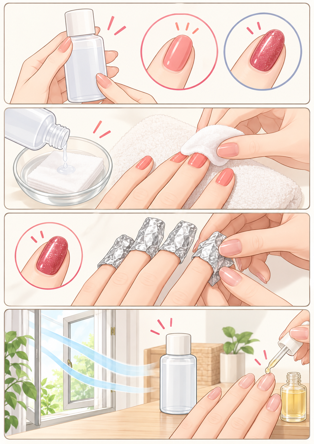 ネイルリムーバーの安全な使い方
