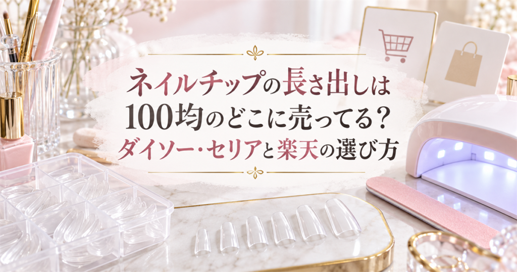 ネイルチップの長さ出し用品と100均・楽天市場の選び方